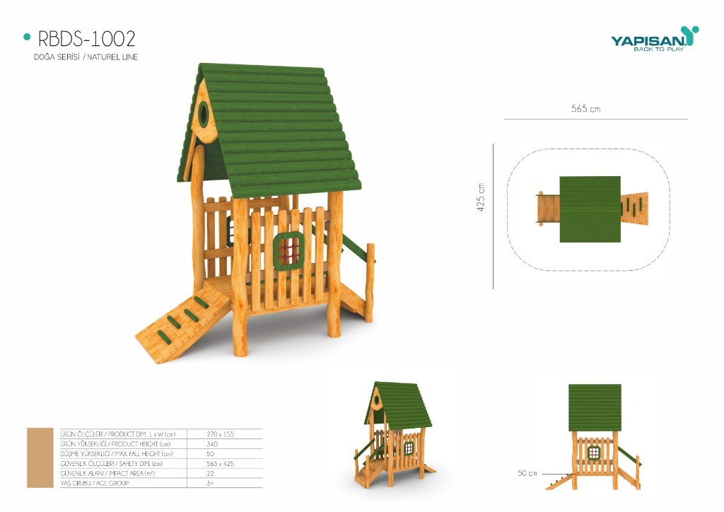 DG-102 Rampalı Kulübe Doğa Oyun Ekipmanları - RU