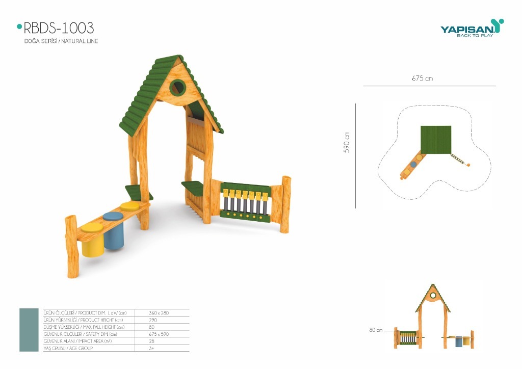 DG-103 Müzikli Kulübe Doğa Oyun Ekipmanları - RU