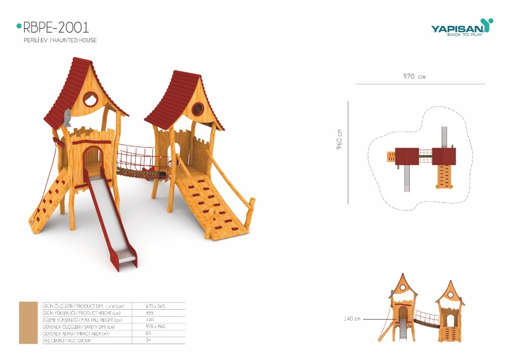 PE-102 Üç Kuleli Perili Ev Oyun Ekipmanı - RU