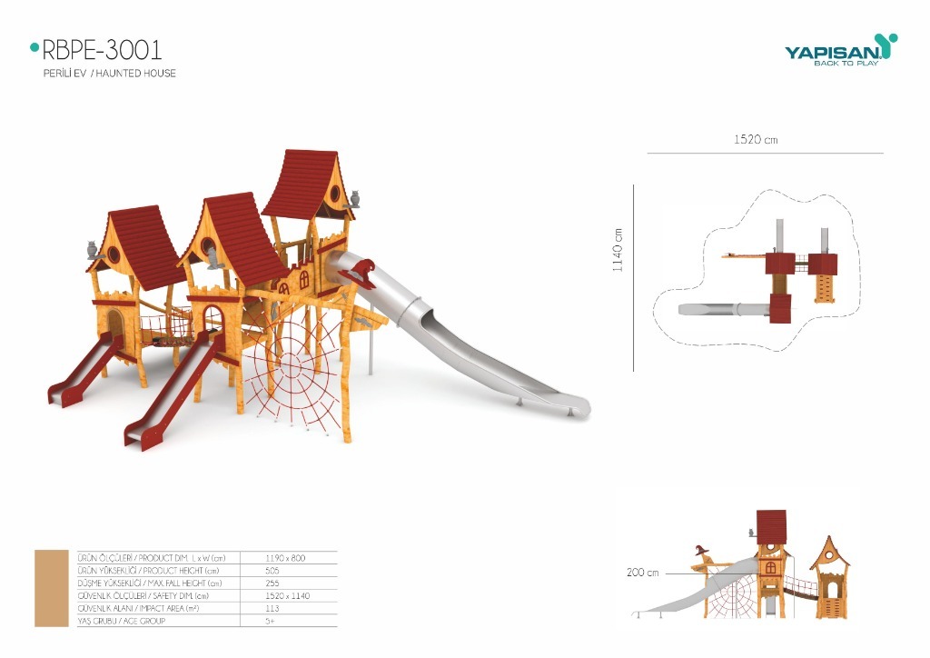 PE-103 Yüksek Kuleli Perili Ev Oyun Ekipmanları - RU