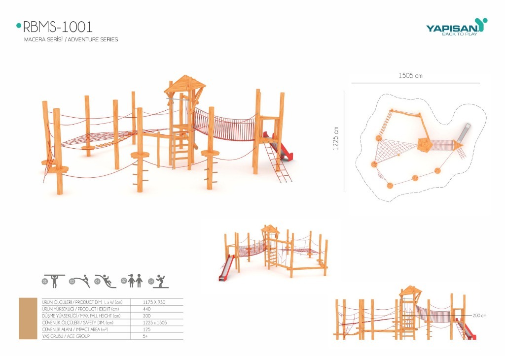 MA-101 Küçük Macera Parkuru Oyun Ekipmanları - RU